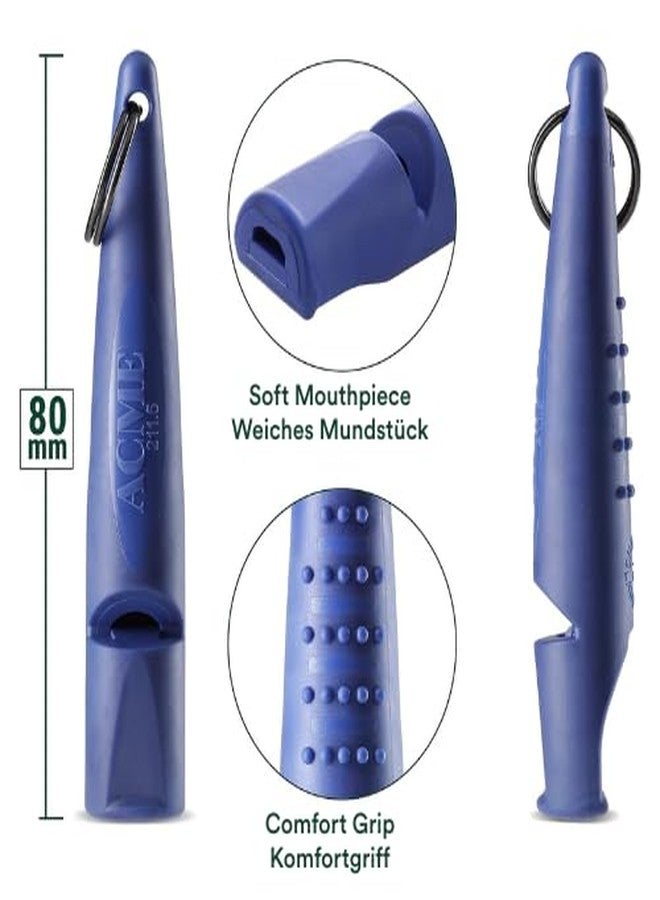 ACME Alpha 210.5 Professional Dog Training Whistle with Lanyard. Enhanced Ergonomic Grip. BPA-Free Plastic. 110 dBA. Standardized Frequency for Smaller Dogs. (Baltic Blue/Black) - Image 2